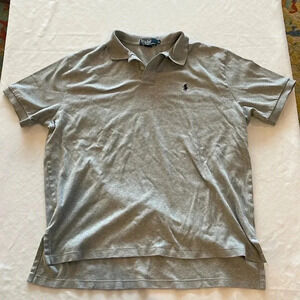 Polo‎ Ralph Lauren Vintage Men’s super soft gray polo shirt XL EUC
